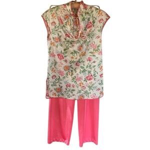 Vintage 1970s Vanity Fair Floral Pajama Set – Size Petite